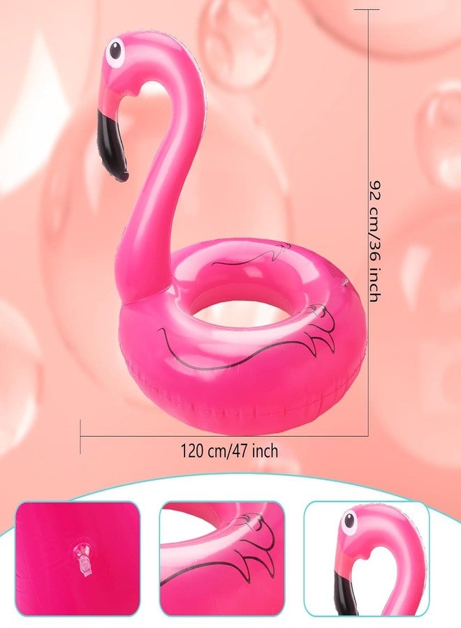 XIBO Swimming Ring Flamingo Inflatable Floating Row Swimming Ring, Women's Beach Toy Fun Water Activities Pool Floats Raft,Swimming Fun Kid Water Sports Sea Beach Ring. - Image 2